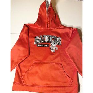 Wisconsin Badgers Youth Hoodie Genuine Stuff Red Sweatshirt Large Used